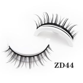 1Pair Makeup Self-adhesive Faux Mink False Eyelashes No Residue On The Skin 3D False Eyelashes Reusable Natural Long Eyelashes (Color: ZD44)