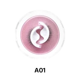 1Pair Makeup Self-adhesive Faux Mink False Eyelashes No Residue On The Skin 3D False Eyelashes Reusable Natural Long Eyelashes (Color: A01)