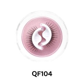 1Pair Makeup Self-adhesive Faux Mink False Eyelashes No Residue On The Skin 3D False Eyelashes Reusable Natural Long Eyelashes (Color: QF104)