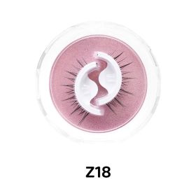 1Pair Makeup Self-adhesive Faux Mink False Eyelashes No Residue On The Skin 3D False Eyelashes Reusable Natural Long Eyelashes (Color: Z18)
