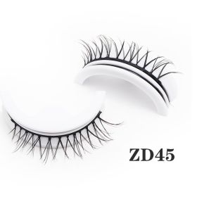 1Pair Makeup Self-adhesive Faux Mink False Eyelashes No Residue On The Skin 3D False Eyelashes Reusable Natural Long Eyelashes (Color: ZD45)