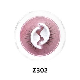 1Pair Makeup Self-adhesive Faux Mink False Eyelashes No Residue On The Skin 3D False Eyelashes Reusable Natural Long Eyelashes (Color: Z302)