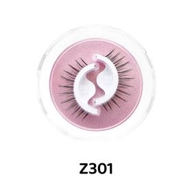 1Pair Makeup Self-adhesive Faux Mink False Eyelashes No Residue On The Skin 3D False Eyelashes Reusable Natural Long Eyelashes (Color: Z301)