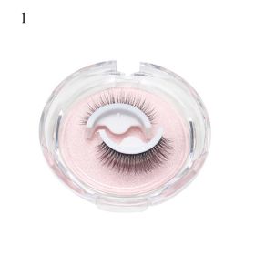 1Pair Makeup Self-adhesive Faux Mink False Eyelashes No Residue On The Skin 3D False Eyelashes Reusable Natural Long Eyelashes (Color: ZD01)