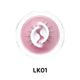 1Pair Makeup Self-adhesive Faux Mink False Eyelashes No Residue On The Skin 3D False Eyelashes Reusable Natural Long Eyelashes (Color: LK01)