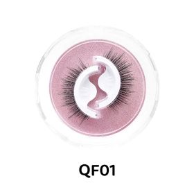 1Pair Makeup Self-adhesive Faux Mink False Eyelashes No Residue On The Skin 3D False Eyelashes Reusable Natural Long Eyelashes (Color: QF01)