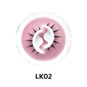 1Pair Makeup Self-adhesive Faux Mink False Eyelashes No Residue On The Skin 3D False Eyelashes Reusable Natural Long Eyelashes (Color: LK02)