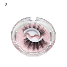 1Pair Makeup Self-adhesive Faux Mink False Eyelashes No Residue On The Skin 3D False Eyelashes Reusable Natural Long Eyelashes (Color: ZD08)