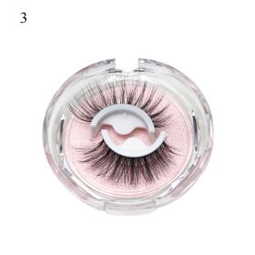 1Pair Makeup Self-adhesive Faux Mink False Eyelashes No Residue On The Skin 3D False Eyelashes Reusable Natural Long Eyelashes (Color: ZD03)