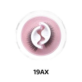 1Pair Makeup Self-adhesive Faux Mink False Eyelashes No Residue On The Skin 3D False Eyelashes Reusable Natural Long Eyelashes (Color: 19AX)