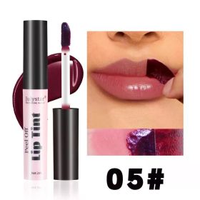 Julystar Peel Off Liquid Lipstick 6 Color Waterproof Lasting Matte Pink Lip Gloss Moisturizer Tear-off Lip Stain Cosmetic Makeup (Color: 05)