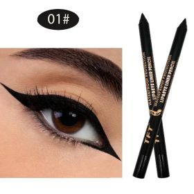Waterproof Eyeliner Long Lasting Pencil Colourful Pigment Blue Black White Color Gel Eye Liner Pen Makeup Eye Beauty Cosmetics (Color: 01 Black)