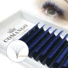 Eyelash Black Ombre Easy Fanning Volume Lashes Extensions Gradient Colored Automatic Flower Lash Eyelashes Mink Mix Lash Tray